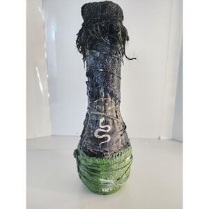 "Distilled Swamp Water" Apothecary Bottle Snake Black Green Handmade Creepy